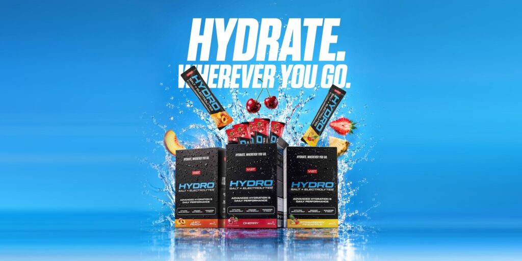 VAST Hydro Sticks in den Sorten Cherry, Juicy Peach und Strawberry Pineapple