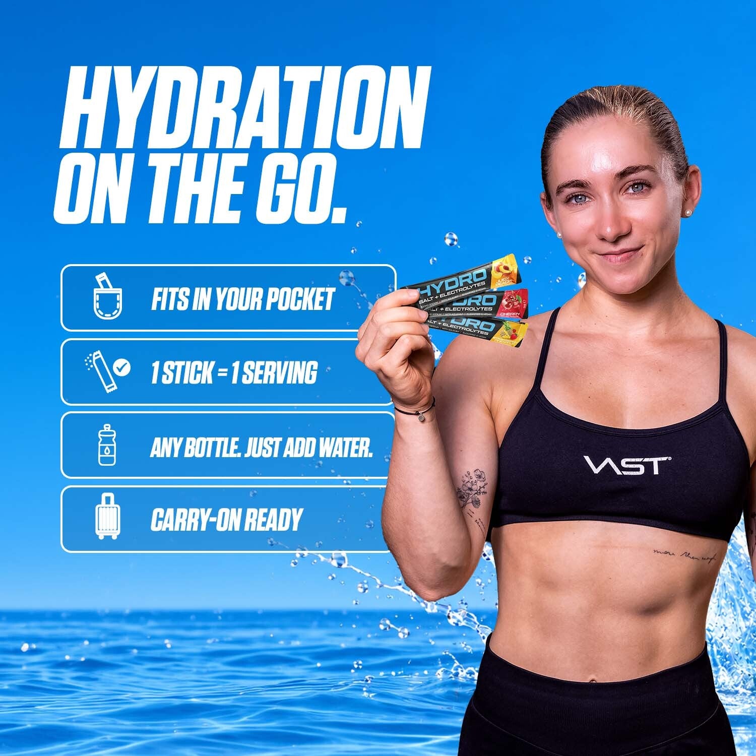 VAST Hydro Sticks für unterwegs