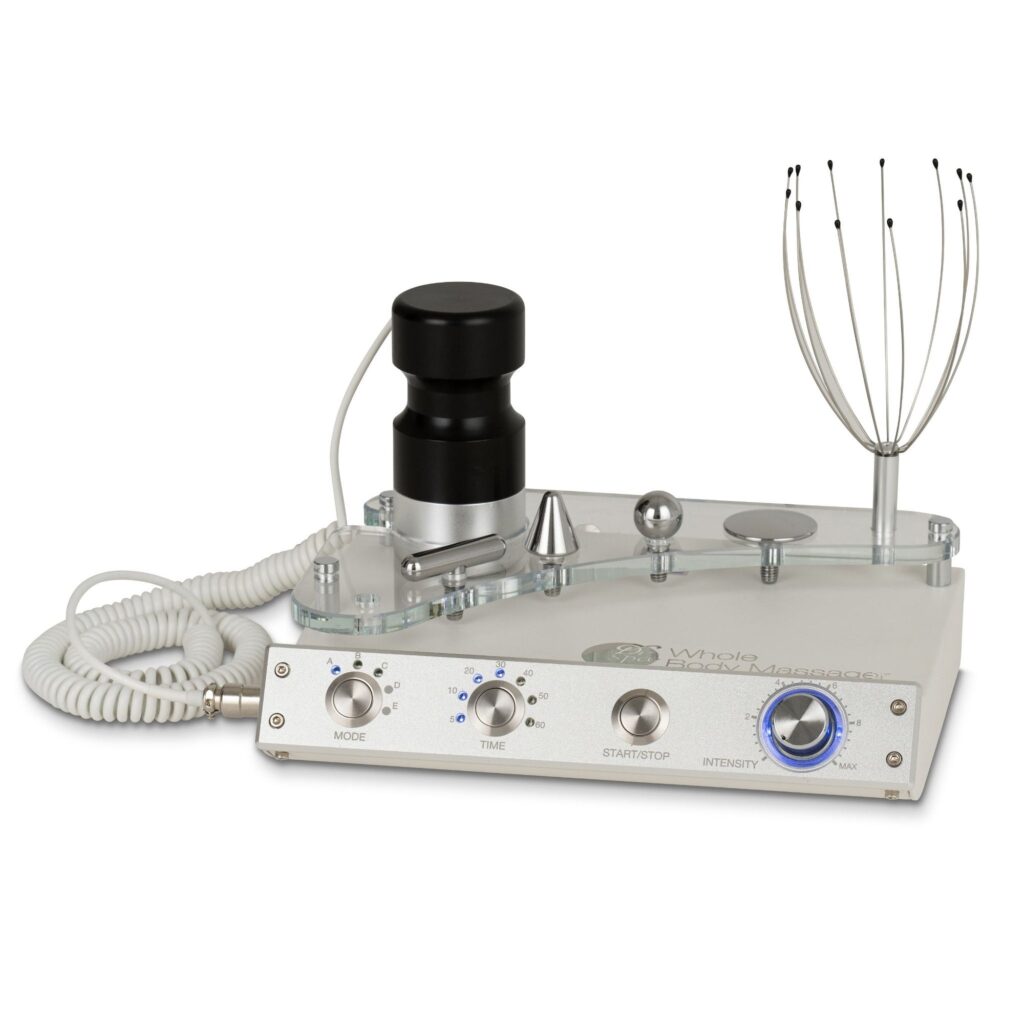 SoundWave PRO Gerät für vibroakustische Massage mit Aufsätzen